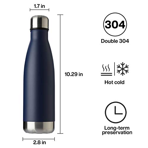 17oz Sport Water Bottle 8 Pack Vacuum Insulated Stainless Steel Leak (8 Count)