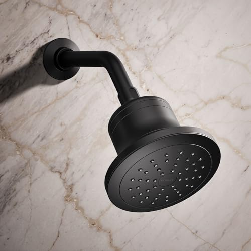 33631-G-BL Cinq Round Single-Function Filtered Showerhead, Five-Layer Filtration, 1.75 GPM, Full Coverage Spray, Premium Durable Material, Matte Black