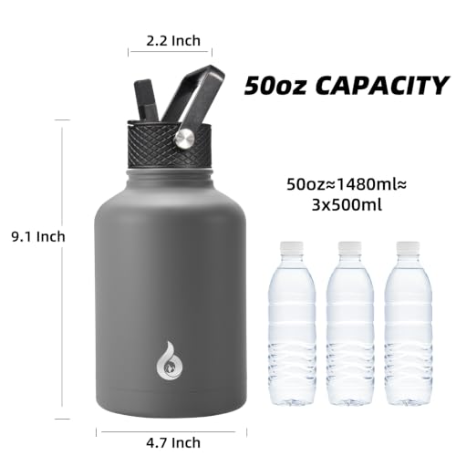 50oz Large Insulated Water Bottle