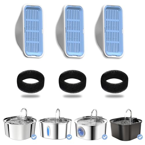Cat Water Fountain Replacement Filters for 3.2L