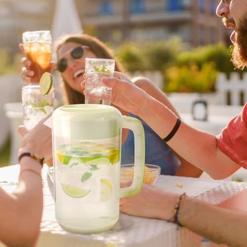 1 Gallon Clear Plastic Pitcher with Lid