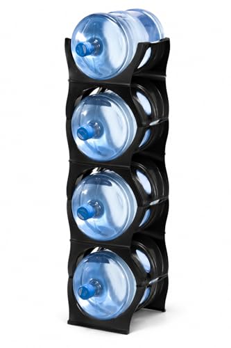 Stackable Water Bottle Storage Rack Best Water Jugs 5 Gallon Organizer. Jug Holder for Kitchen