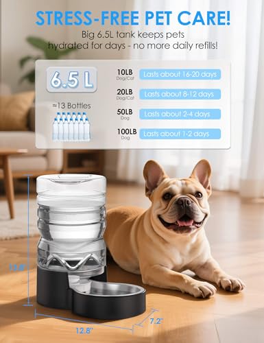 1.7 Gallon Automatic Dog Water Dispenser