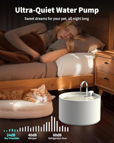 Ceramic Cat Water Fountain 2.2L