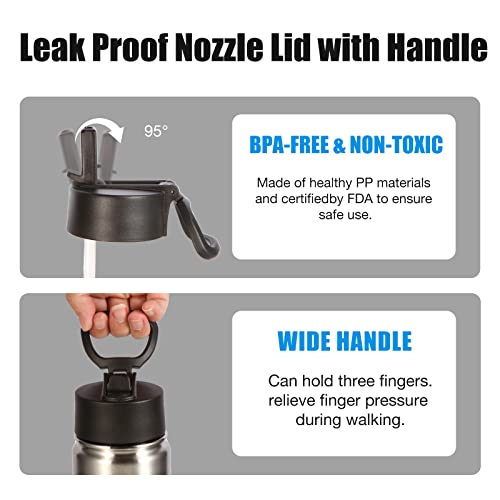 22 oz Insulated Water Bottles with Straw Lid
