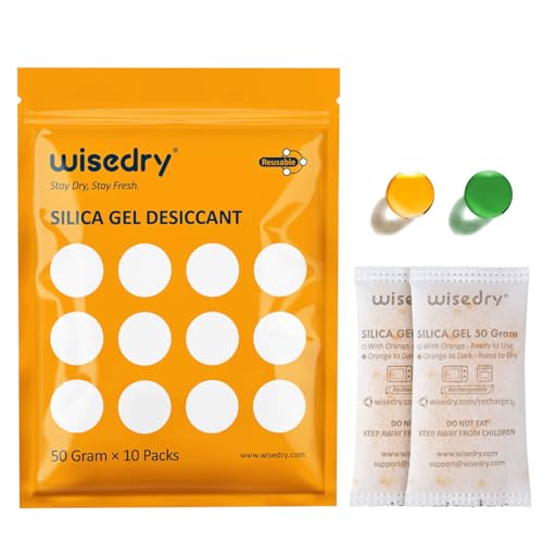 50 Gram [10 Packs] Silica Gel Packets (17.637 Ounce)