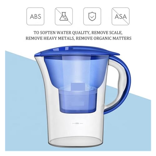 2.5L Household Alkaline Water Filter Pitcher with Universal Filter Portable Plastic Water Pitcher Water Filter Kettle Activated