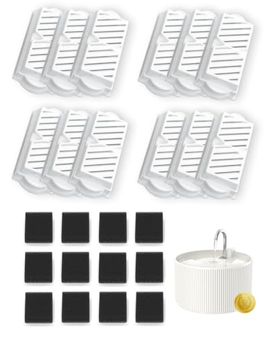 12+12 Pack Ceramic Cat Water Fountain Filters Replacement