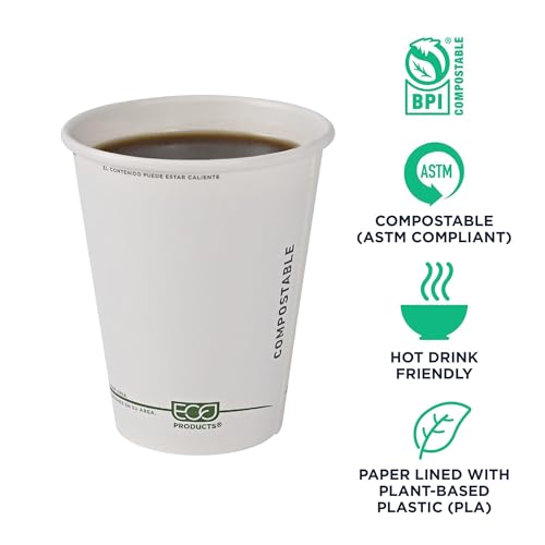 GreenStripe Disposable Paper Hot Cups (50 Count)