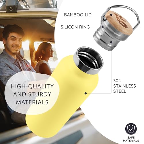 12 oz Metal Water Bottle Insulated with Handle