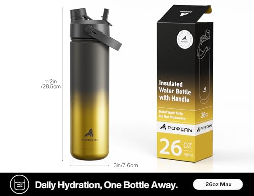 26 oz Insulated Water Bottle with 2