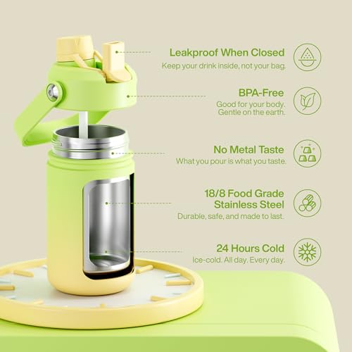 Kids Insulated Water Bottle with Straw
