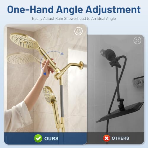 Dual Filtered Rain Shower Head Combo