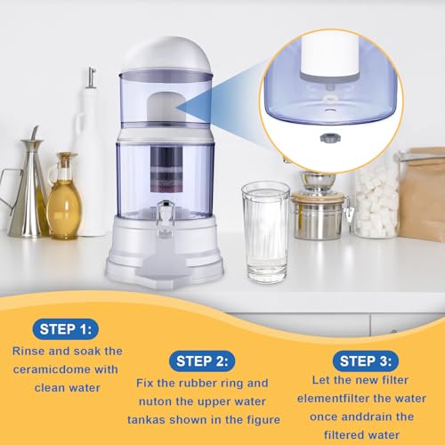 Ceramic Dome Water Filter with Coconut Shell Activated Carbon (2 Count)