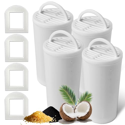 4+4 Packs Premium Cat and Dog Water Fountain Carbon Filters (8 Count)