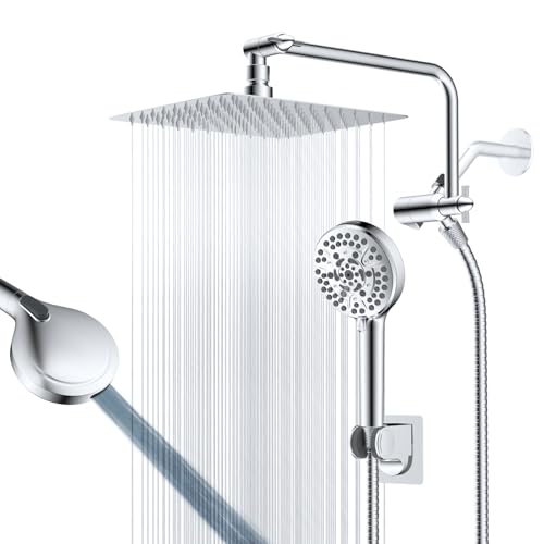 10" Metal Rainfall Shower Head with 10