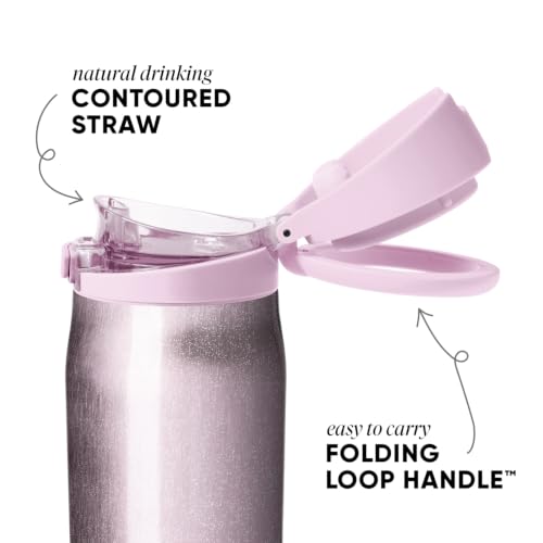 Water Bottle with Straw & Handle
