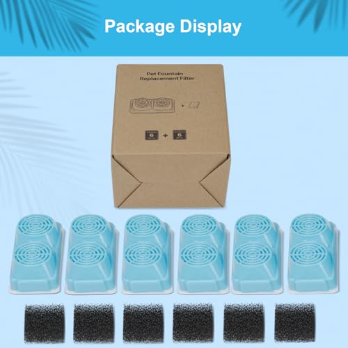 Cat Water Fountain Filter for 108oz (6 Count)