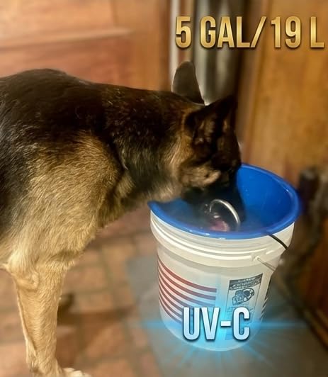5-Gal (19L) Dog Water Dispenser & Fountain for Large Dogs, Anti-Splash Design with UV-C Filtration, XL Capacity, Keeps Floors Dry – Freedom Pet Fountain