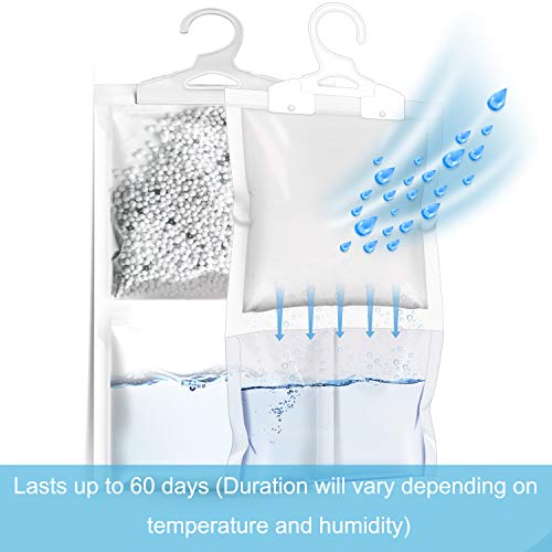 6 Pack Moisture Absorber & Max Odor Eliminator Hanging Bag (6 Count)