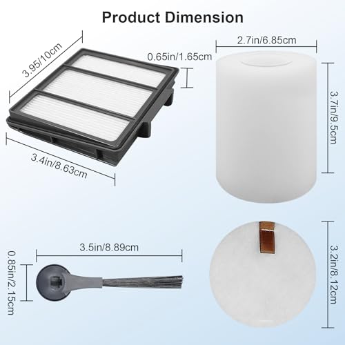 RV1001AE Filter Replacement Part Aaccessory Set for Shark (15 Count)