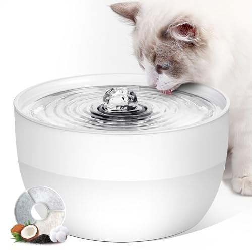 W8 Stainless Steel Dog & Cat Water Fountain with LED Light