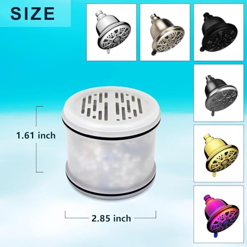 Replacement Shower Filter Cartridge Compatible With MakeFit H5H117 H5H117CP Filtered Shower head for Hard Water Reduce Chlorine and Harmful Substances