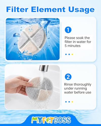 12 Pack Cat Water Fountain Filters Fit for 101oz (12 Count)