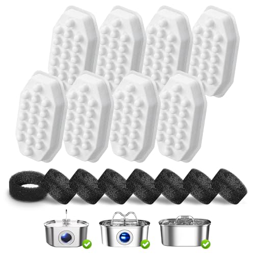 16 Pack Cat Water Fountain Replacement Filters & Pre (16 Count)