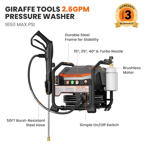 Crossfalls Wall Mounted Pressure Washer Ultra with 50FT Hose
