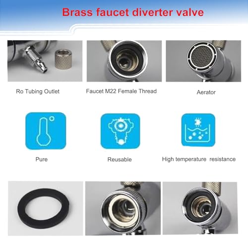Faucet Diverter Valve with Aerator M22 Female Thread