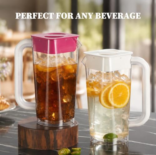 Plastic Pitcher with Lid (2 Count)