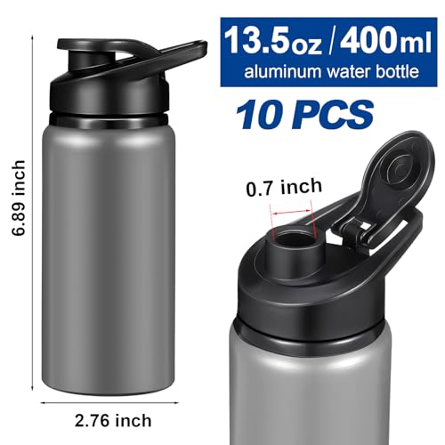 10 Pcs 13.5oz Aluminum Water Bottles Bulk (10 Count)