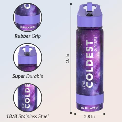 Coldest Insulated Water Bottle with Straw Lid