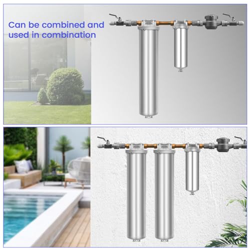 NSF ANSI 42 Certi Stainless Steel Jumbo Size Filter Housing for 20" Filter Cartridge