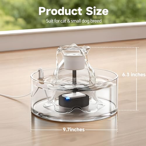 Glass Cat Water Fountain