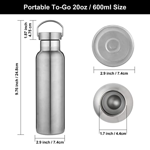 20 oz Insulated Water Bottles Bulk 8 Pack (8 Count)