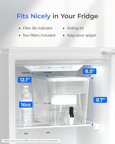 WFD-22L-DF Water Filter Dispenser, 40-Cup Water Purifier, White
