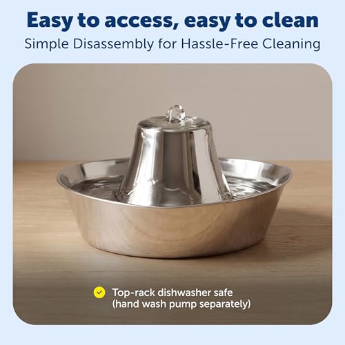 Seaside Stainless Cat & Dog Fountain with 4