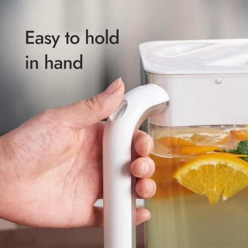 2 Pack Plastic Pitcher with Lid (2 Count)