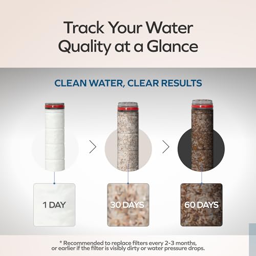 Visible Filtered Shower Head LITE Sediment Filter with High Pressure NSF Certified Korea