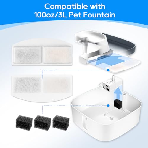 Pet Fountain Filter Replacement & Pre (16 Count)