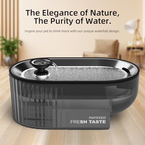 Cat Water Fountain Stainless Steel with a Silicone Mat