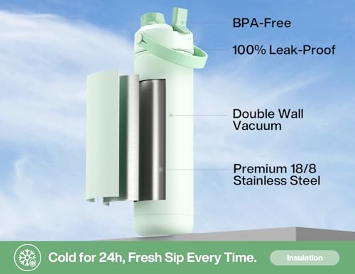 26 oz Insulated Water Bottle with 2
