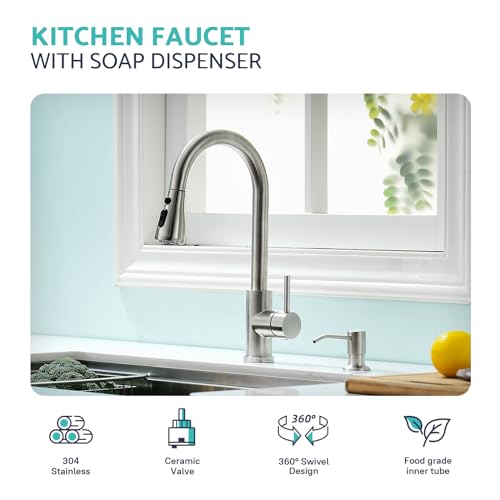 Kitchen Sink Faucet with Soap Dispenser