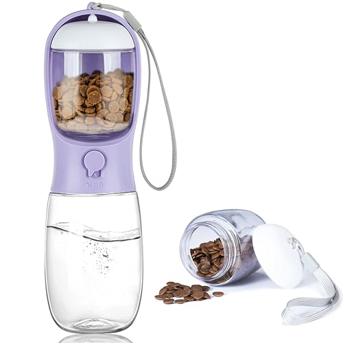 Dog Water Bottle with Food Container
