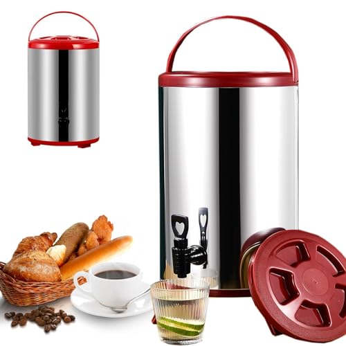 Hot and Cold Water Dispenser with Faucet Portable Insulated Beverage Kettle 8L