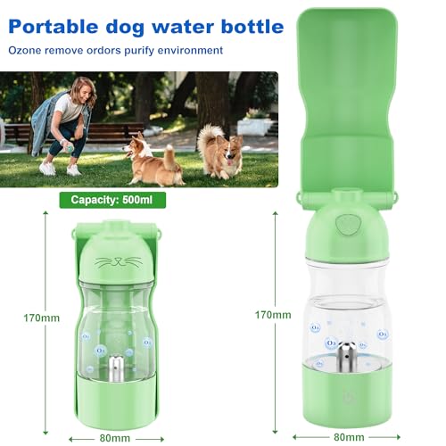 Portable Dog Water Bottle with Ozone Purification