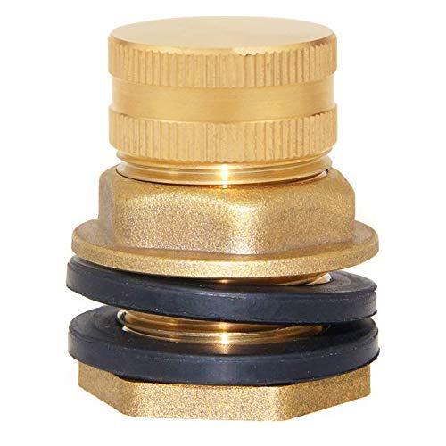 2Set Garden Hose Bulkhead Fitting with Cap 1 (2 Count)