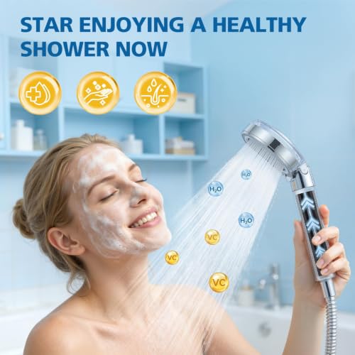 Carbon Shower Filter Compatible with Cobbe Handheld Shower Head (4 Count)
